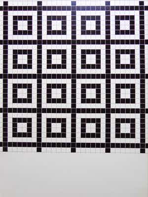 Mark Verstockt - GEOMETRISCHE ABSTRACTIE / ZW-W LITHO / 70x50cm / SIG / 1975 verkocht voor € 45!