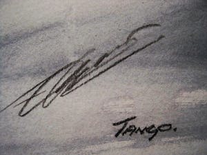 Niet of onleesbaar gesigneerd - Grote gesigneerde Expressionistische Aquarel "Tango" kopen? Bied vanaf 10!