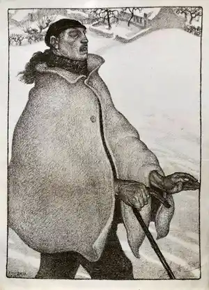 Anto Carte - "L'Aveugle" ( De Blinde ) - gesigneerde Litho uit 1919 verkauft für € 175!