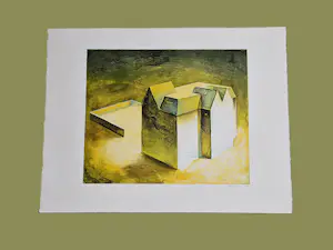 Ardi Brouwer - Fraaie polychrome zeefdruk "het huis van de verzamelaar" zeer kleine oplage! kaufen? Bieten Sie von 44!