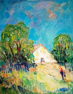 Eef van Brakel - Zomer landschap in Ooij verkauft für € 300!