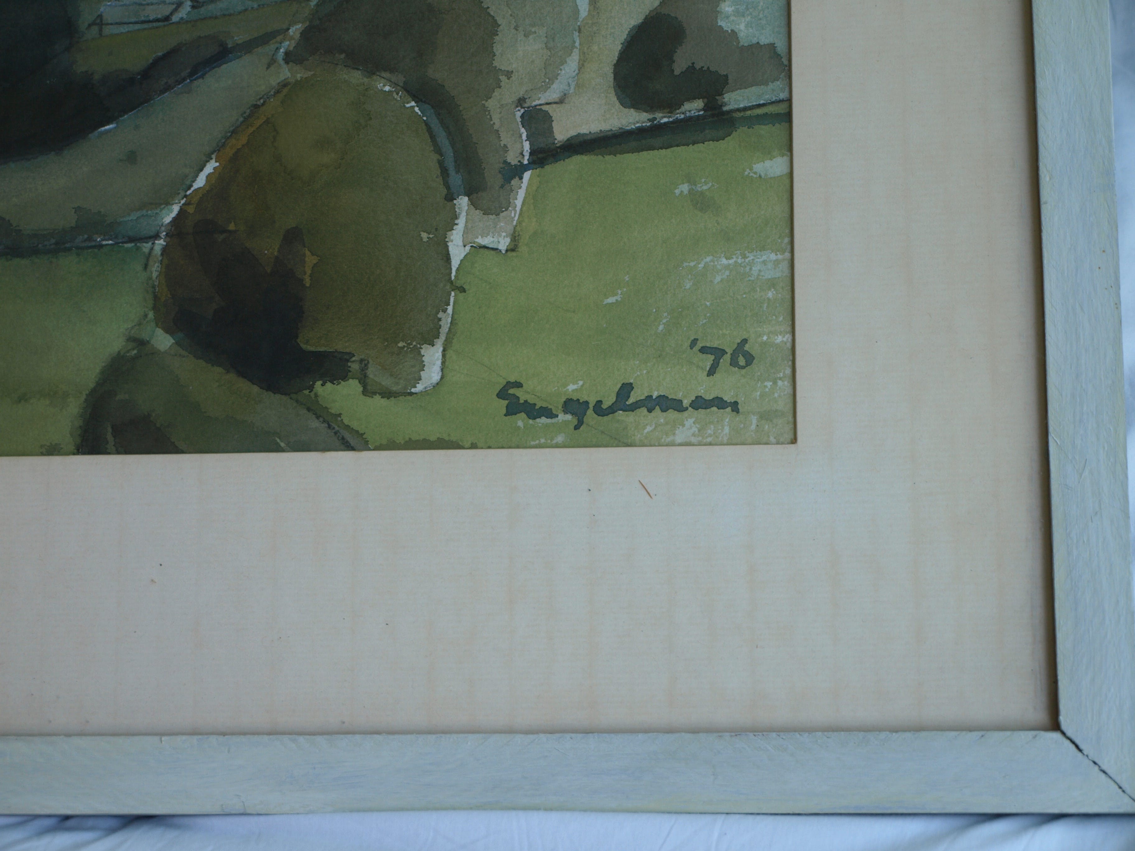 Jan Engelman - Landschap – gesigneerd & ingelijst – 1976 kopen? Bied vanaf 50!