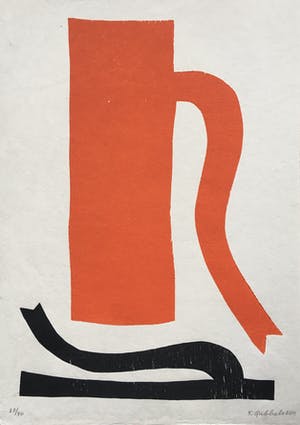 Klaas Gubbels - houtdruk ‘Baselitz’ - 2011 - oplage 40 ex. kopen? Bied vanaf 425!