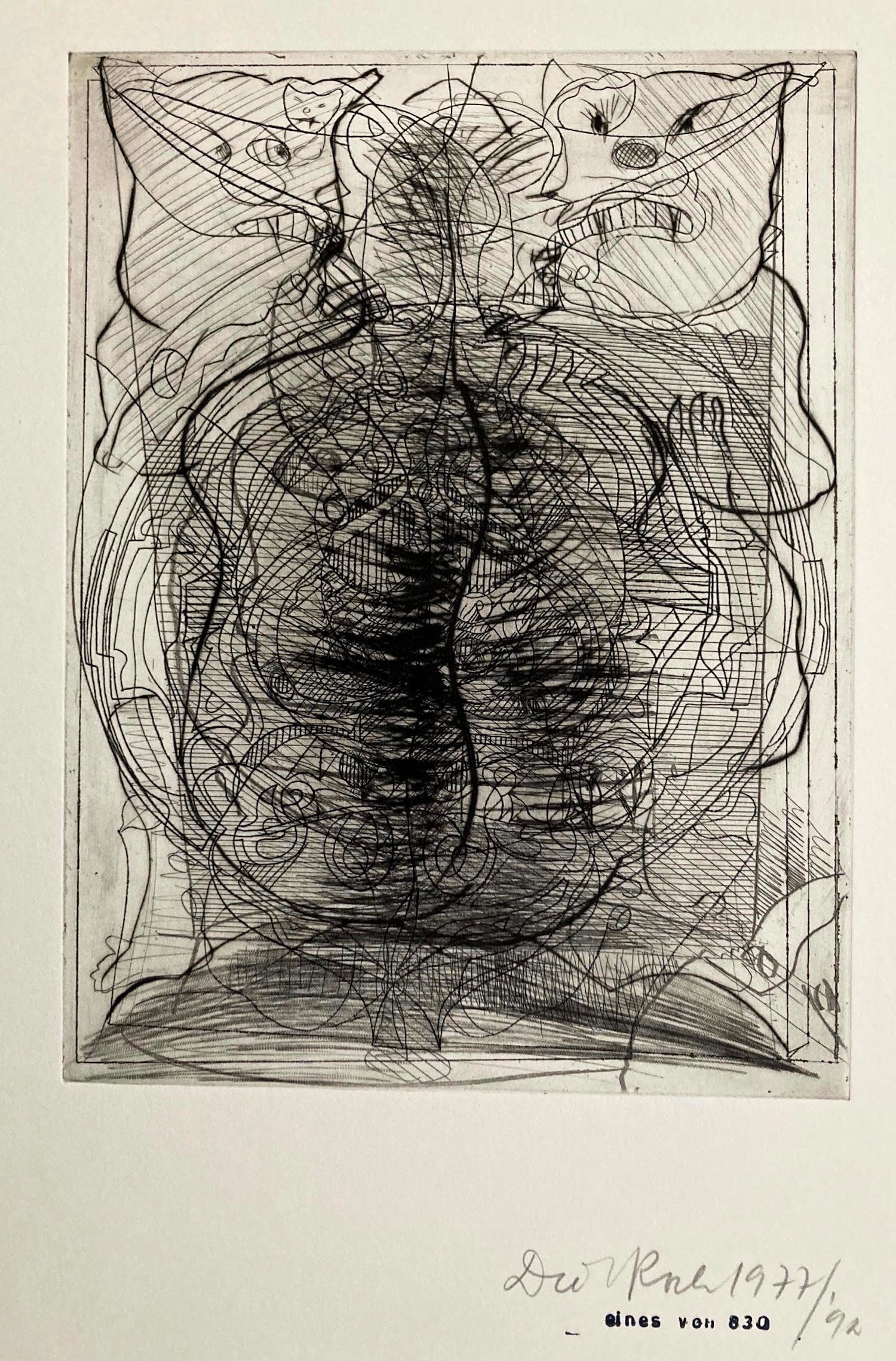 Dieter Roth - Komposition II 1977-1992 - Signierte Original Radierung - sehr gut verkocht voor € 100!