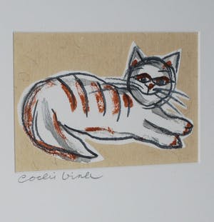 Cocki Vink - liggende kat kopen? Bied vanaf 25!