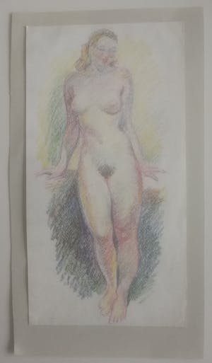 Klaas Pijlman - Naakt. Staande vrouw. kopen? Bied vanaf 125!