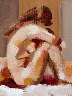 Frans van de Vrande - Verstild Naakt - Als zijnde zichtbaar door vitrage - Ingelijst - PRIJS VERLAAGD kopen? Bied vanaf 159!