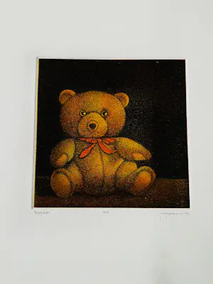 AcheterJoop Vegter - Fraaie kleine mezzotint "teddy bear" - bep. oplage (75) - potloodgesigneerd? Enchérissez de 45!
