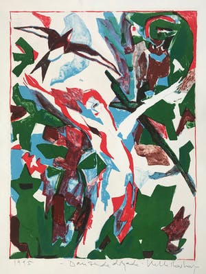 Helle Thorborg - Kleurenlithografie - 'Dansende Dryade' - Gesigneerd - 1995 kopen? Bied vanaf 45!