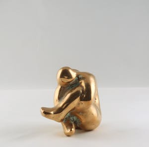 Wim Jonker - Brons, Ineengedoken figuur kopen? Bied vanaf 70!