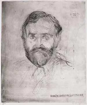 Hans van Efferen - Ets, Rabbijn Awraham Soetendorp kopen? Bied vanaf 1!