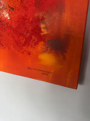 Nell van Groningen - Acrylwerk schelpen met zand kopen? Bied vanaf 299!