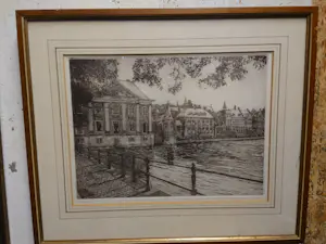 AcheterNiet of onleesbaar gesigneerd - Binnenhof Den Haag? Enchérissez de 1!
