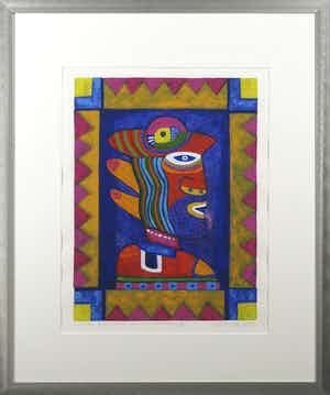 Clemens Briels - Zeefdruk, A Window. There must be something behind it II - Ingelijst verkocht voor € 50!