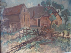 Willem Klijn - Olieverf op doek. "Boerderij te Winterswijk". kopen? Bied vanaf 60!
