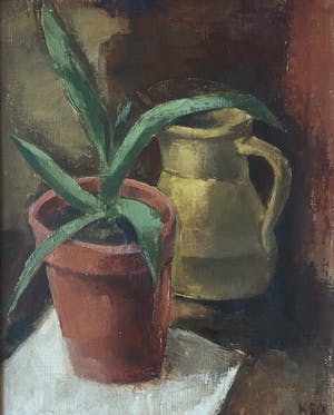 Paul Kerkhof - stilleven met agave en gele kan (Centraal Museum) kopen? Bied vanaf 135!
