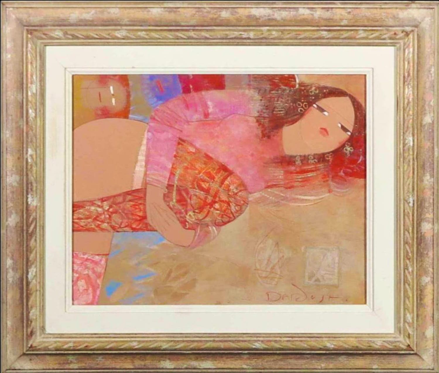 Mohaier Dariush - Acryl op doek, Zonder titel verkocht voor € 70!