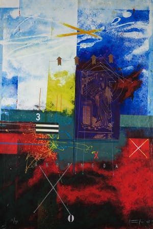 Piotr Konkel - Zeefdruk en collage, Andromeda kopen? Bied vanaf 1!