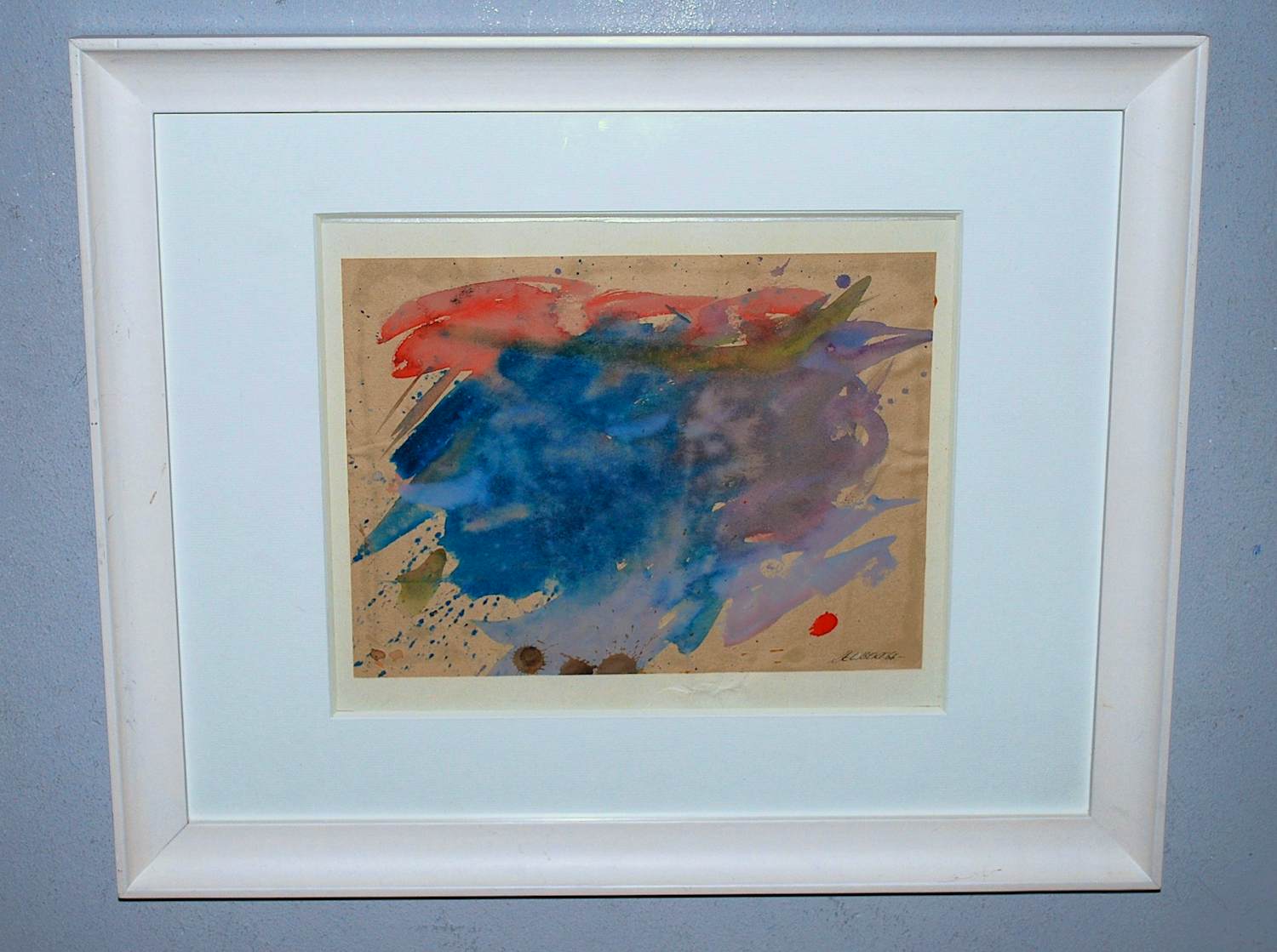Albert Soons - abstracte gouache, zuurvrij ingelijst, 1966 kopen? Bied vanaf 185!