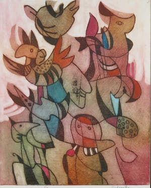 Jan Cobbaert - Ets en aquatint, Zonder titel - Ingelijst kopen? Bied vanaf 100!