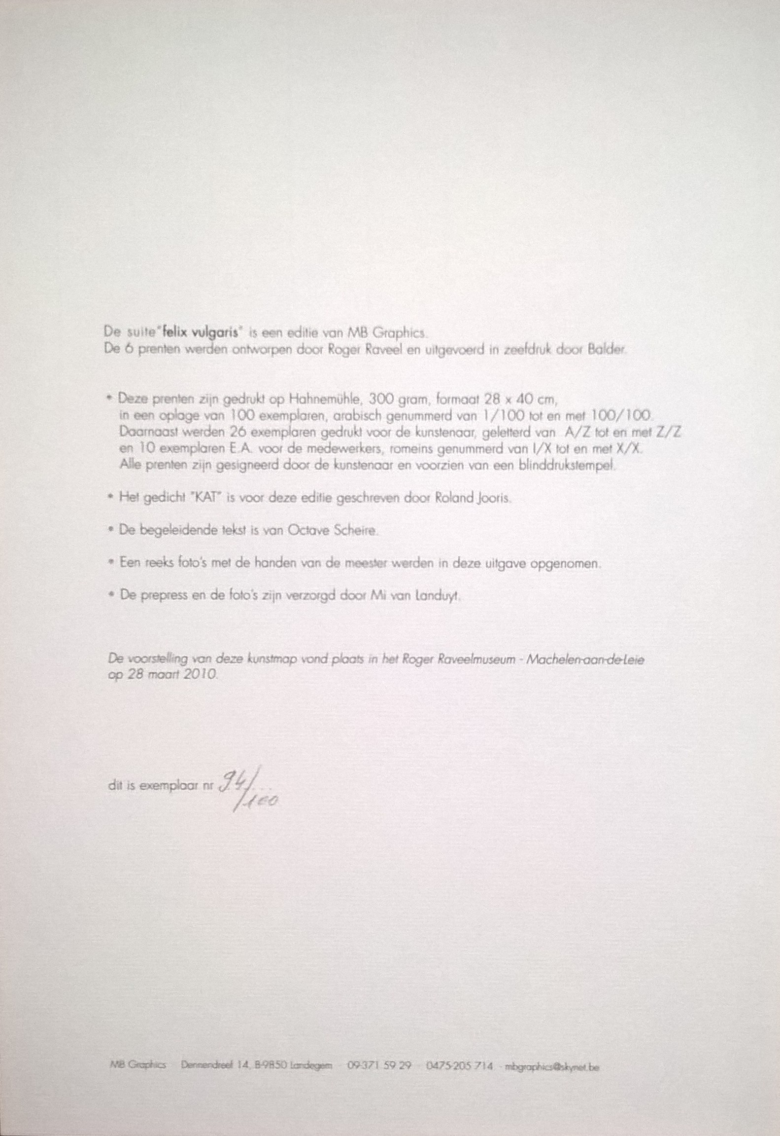 Roger Raveel - felix vulgaris – 6 zeefdrukken kopen? Bied vanaf 2175!