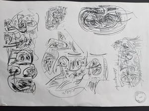 Theo Wolvecamp - Inkt op papier. dubbelzijdig kopen? Bied vanaf 80!