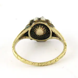 14k geel goud met zilver ring bezet met roos diamanten tot. 0.40ct – G/H - SI kopen? Bied vanaf 360!