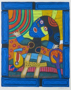 Clemens Briels - Zeefdruk, As soon as Jenny was ready (...) - Ingelijst kopen? Bied vanaf 60!