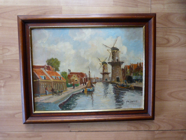 Adri Verveen - ( 1912 - 1988 ) - Dorp aan vaart met molens kopen? Bied vanaf 1!