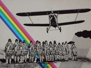 Ger Siks - Zeefdruk: First solo flight Petersborough - 1977 kopen? Bied vanaf 70!