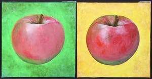 Mylene Vrolijk - Olieverf op doek, Vierluik appels kopen? Bied vanaf 10!