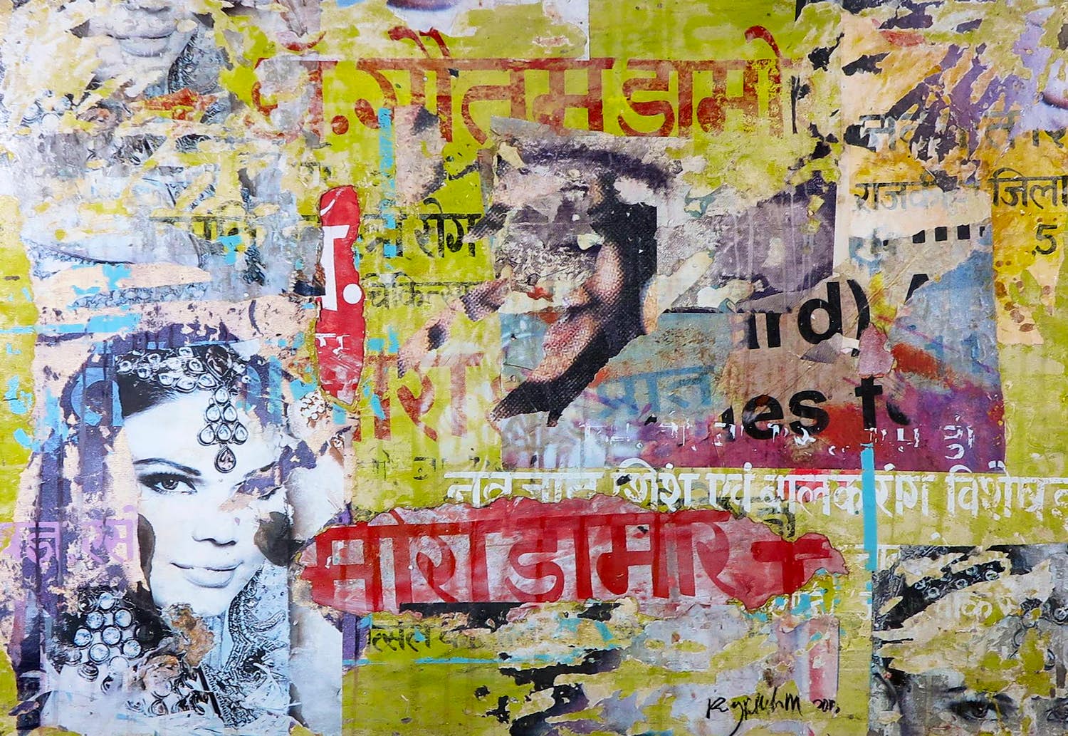 Reg Fallah - Mixed Media / Collage, Benares (Groot formaat) kopen? Bied vanaf 100!