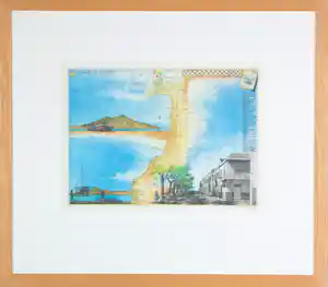 Rolf Weijburg - Kleurenets, Cidade do Mindelo - Ingelijst vendu pour 100€ !