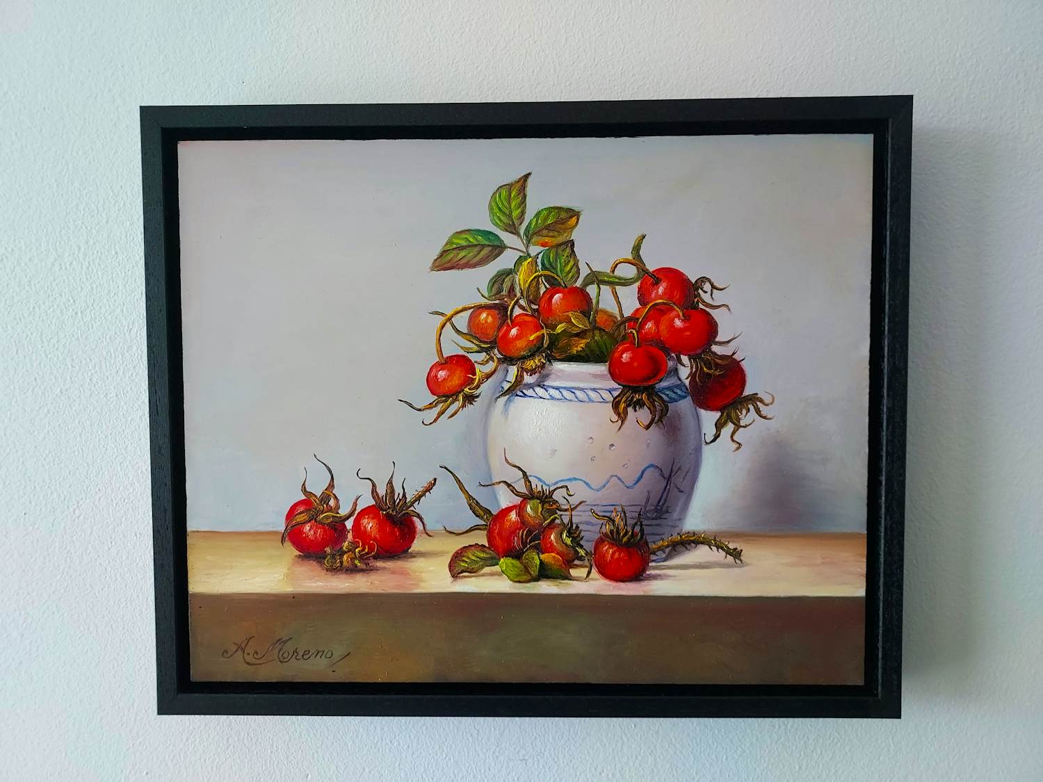 Alfonso Moreno - Chinese gemberpot met rozenbottels kopen? Bied vanaf 175!