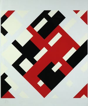 Peter Struycken - Zeefdruk, Geometrische compositie - Ingelijst kopen? Bied vanaf 50!