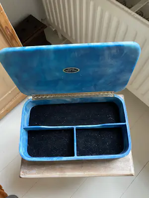 CCC Inc. - Blue Incolay Stone Jewelry box kopen? Bied vanaf 250!