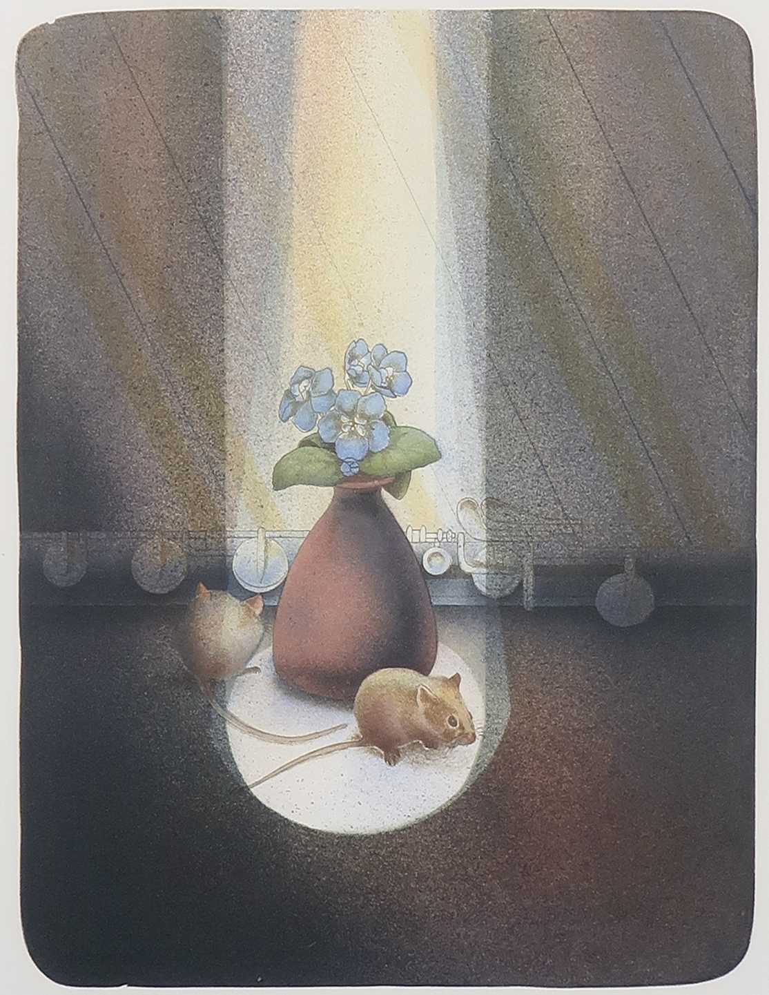 Ernst Hanke - Litho, Blaues Veilchen - Ingelijst kopen? Bied vanaf 1!