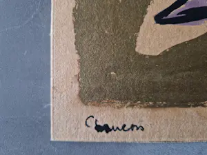 Frans Hollaardt - jaren 60 gemengde techniek (aquarel en inkt) fantasiefiguur - potloodgesigneerd kopen? Bied vanaf 38!