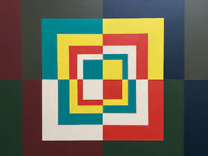 Jack Vissers - Illusio Optica Forma ( Quadrata) - acryl op canvas kopen? Bied vanaf 375!