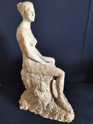 Niet of onleesbaar gesigneerd - Zittend naakte dame kopen? Bied vanaf 1!