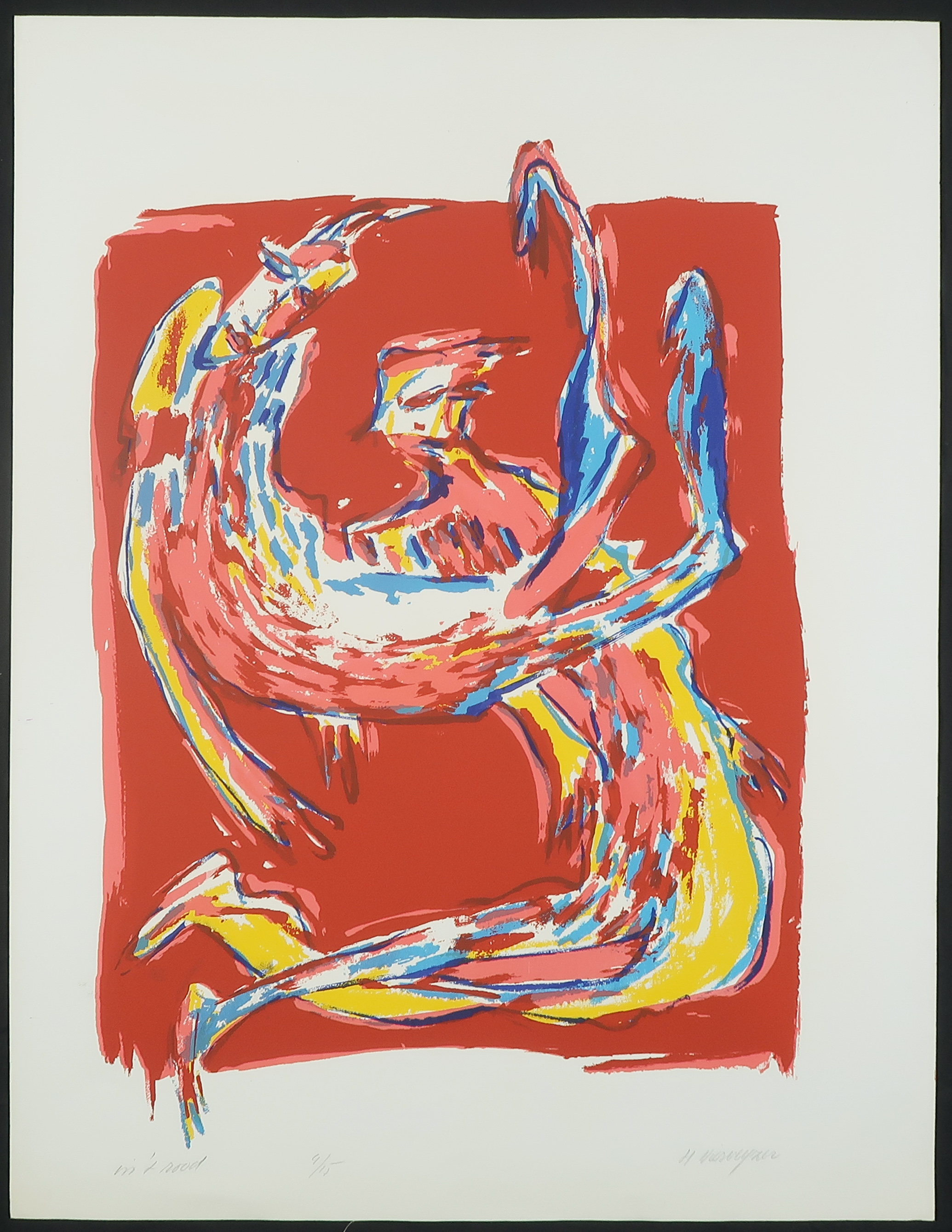 Henk Vierveijzer - Zeefdruk, In 't rood kopen? Bied vanaf 1!