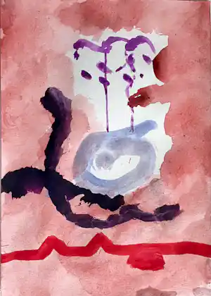 Paul Louis van den Bergh - Acryl op papier - “Zone 30.4” - Gesigneerd verkauft für € 100!