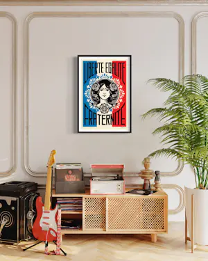 Shepard Fairey - LIBERTÉ EGALITÉ FRATERNITÉ Signed Lithograph kopen? Bied vanaf 20!