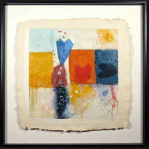 Alexander Vogels - Zeefdruk op geschept papier, Zonder Titel VIII - Ingelijst verkocht voor € 10!