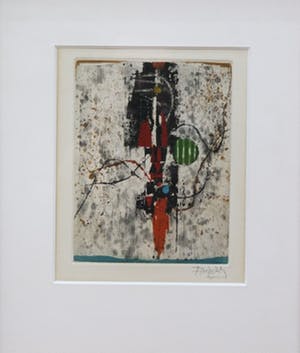 Johnny Friedlaender - ets/aquatint - abstracte compositie II kopen? Bied vanaf 95!