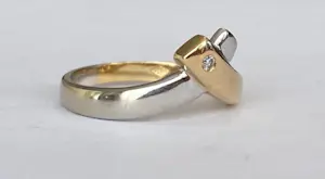18 karaat gouden ring met diamant kopen? Bied vanaf 180!