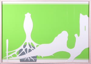 Gerard Polhuis - Collage op zeefdruk, De Burcht (2-luik) - Ingelijst (Groot) kopen? Bied vanaf 1!