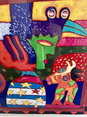 Clemens Briels - Zeefdruk Nr. 52 - Un pajaro negro cambia de noche - Ingelijst kopen? Bied vanaf 150!