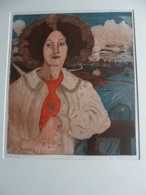 Cees Landsaat - Kleurets en aquatint, "De Brug" . kopen? Bied vanaf 30!