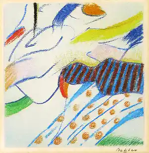 Jules Bekker - Potloodtekening, Stripped cock verkocht voor € 50!